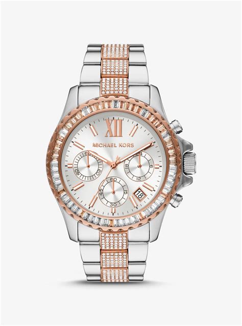 michael kors watches men's two tone|Michael Kors everest chronograph.